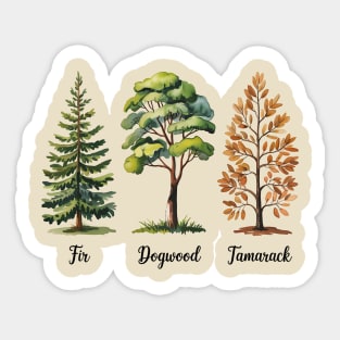 Subtle Tree Anti Trump Funny Fir Dogwood Tamarack Sticker